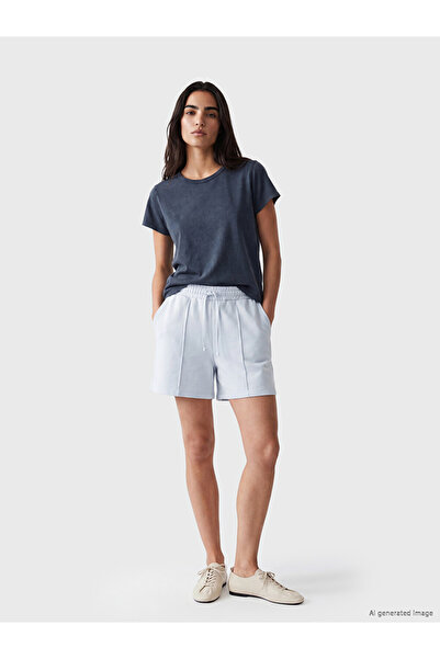 LC Waikiki Blue Women's Shorts with Elastic Waist