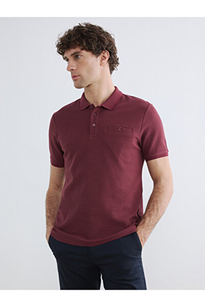 LC Waikiki Men's T-Shirt with a Structured Roba Collar from Uzg Store for Sty...