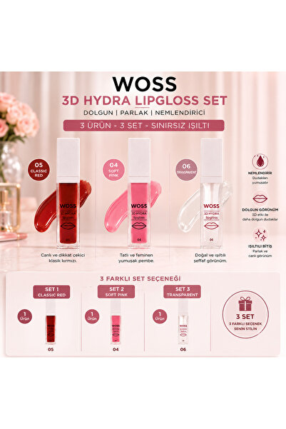 LİP GLOSS 3 LÜ SET