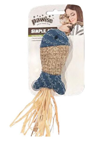 Pawise Simple Cat Straw Toy Fish