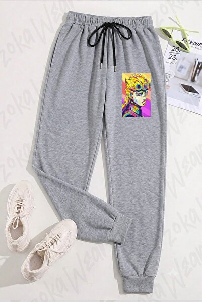 ZOKAWEAR Unisex Giorno Giovanna Jojo Printed Sweatpants