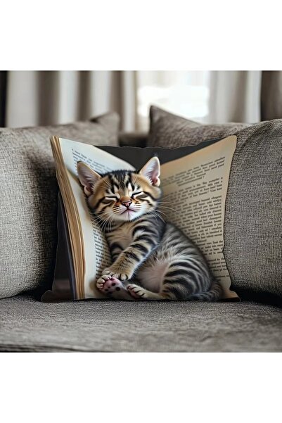 Choice1 45x45cm Sleep Cat A 1pc Creative Sleep Cat Printed Pillowcase Single ...