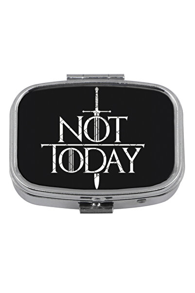 Choice 1 "Not Today" Pill Box Sword Pattern Pill Case Portable Travel Medicin...