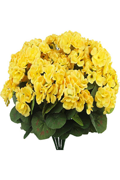 Choice1 yellow Artificial Plant Silk Begonia Flower Simulation Geranium Silk ...