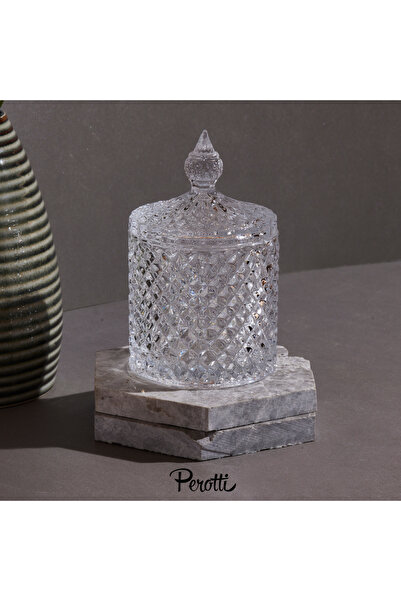 ORTAKÖYCENNETİ Bol pentru zahăr din sticlă, tăiată tip diamant, 12 cm înălțim...