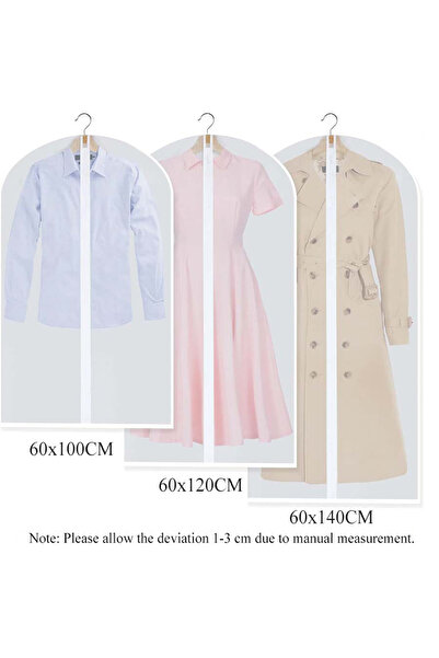Choice3 60X140cm White 1PCS Clear Garment Suit Dress Cover Bag for Closet Sto...