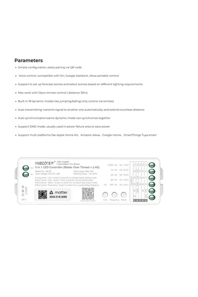Choice MLZ5 Miboxer MLZ5 DC12-48V 5in1 Controller Matter Over WiFi+2.4GHz Tuy...