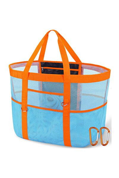 choice2 1pcs - Blue Large capacity beach tote bag, travel bag suitable for wo...