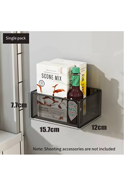 Choice3 Black S Magnetic Rack Fridge Grid Organizer Shelf Wall Refrigerator S...