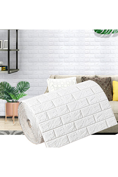 Choice4 70cmX1m white 70cmx1/2m Brick Pattern PVC Wallpaper Waterproof 3D Wal...