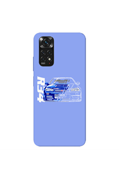 Other Xiaomi Redmi Note 11 4G Blue R34 Light Purple Colored Silicone TPU Θήκη