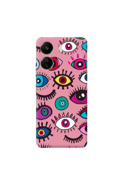 Other Xiaomi Redmi 13C Multiple eyes Pink Colored Silicone TPU Θήκη