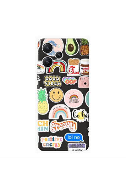 Other Xiaomi Redmi 12 Good vibes Black Colored Silicone TPU Θήκη