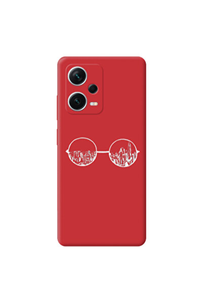 Other Xiaomi Poco X5 Sunglasses Red Colored Silicone TPU Θήκη