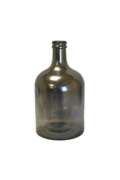 Plastona Γυάλινο Βάζο Μπουτέλα Ρετρό 016.5710F421 25x43εκ. Ανθρακί