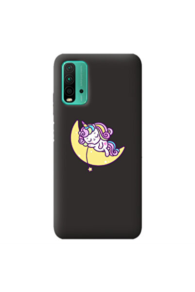 Other Xiaomi Poco M3 Sleeping horse Black Colored Silicone TPU Θήκη