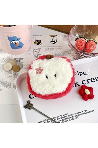 Choice1 Red 1PC Cute Plush Coin Purse with Keychain, Cartoon Mini Storage Bag...