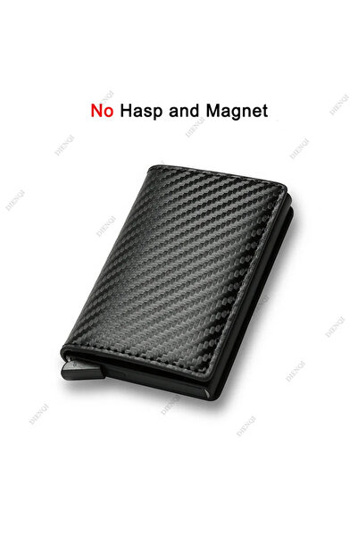 Choice9 Carbon Black Top Quality Wallets Men Money Bag Mini Purse Male Vintag...