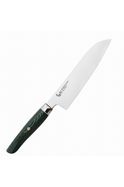 OEM Cutit Santoku Mcusta Zanmai Green Revolution, 18cm, otel SPG2, maner mica...