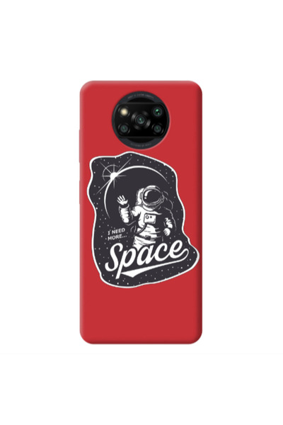 Other Xiaomi Poco X3 Pro I need more spacee Red Colored Silicone TPU Θήκη