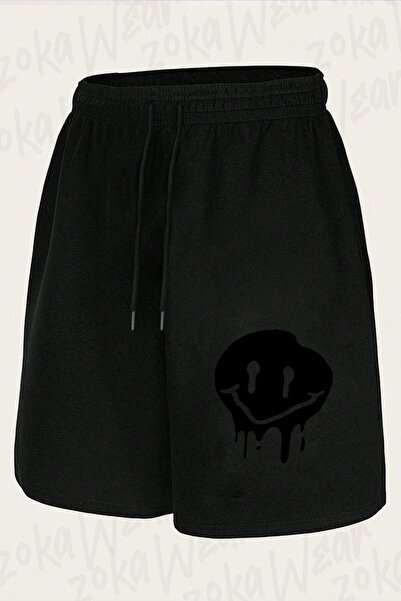 ZOKAWEAR Unisex Smiling Face Design Printed Shorts