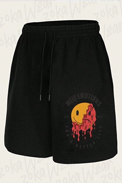 ZOKAWEAR Unisex Melt Emotions Melted Emotions Design Printed Shorts