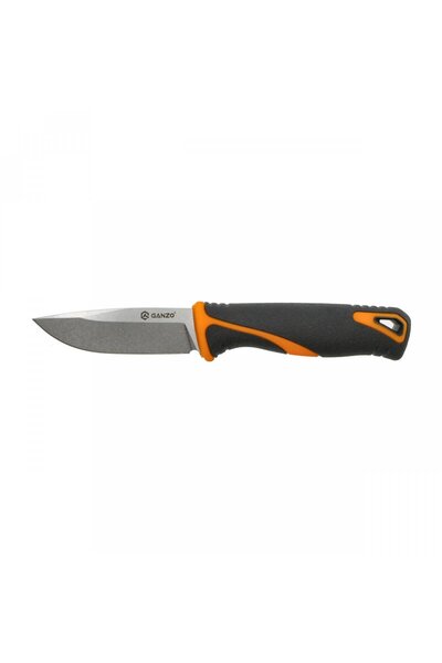 OEM Cutit bushcraft Ganzo G807, Drop Point, maner negru cu elemente portocali...
