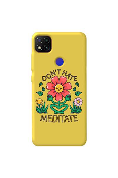Other Xiaomi Redmi 9c Meditate Yellow Colored Silicone TPU Θήκη