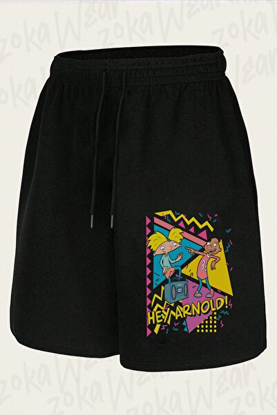 ZOKAWEAR Unisex Hey Arnold Gerald Best Friends Design Printed Shorts