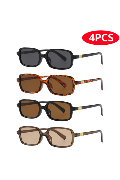 choice2 4 قطع نظارات شمسية نسائية مربعة صغيرة طراز z01a، بتصميم بسيط وعدسات م...