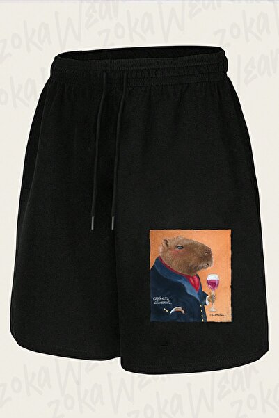 ZOKAWEAR Unisex μπλουζάκι Will Bullas με στάμπα Capybara Cabernet και σορτς μ...