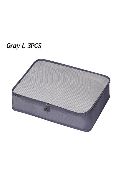 Choice19 gray-L 3PCS 1/3pcs Travel Compressible Packing Multifunction Travel ...