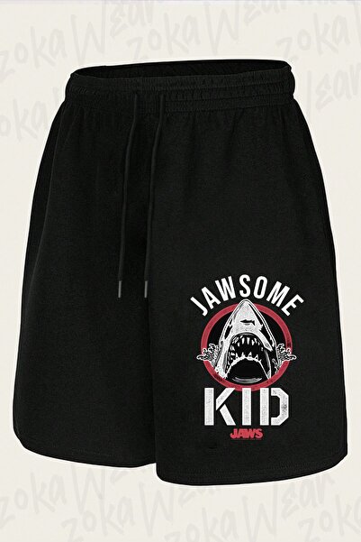 ZOKAWEAR Unisex Jaws Jawsome Kid Shark Design Printed Shorts