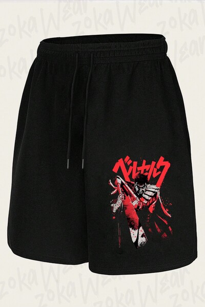 ZOKAWEAR Unisex Berserk Guts Anime Character Design Printed Shorts