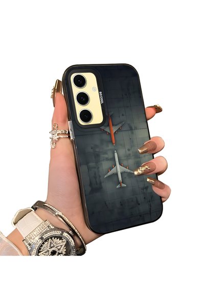 Hontinga Samsung Galaxy S24 Fe Compatible Silicone Edge Hard Back Case Couple...