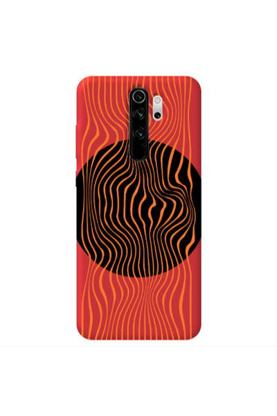 Other Xiaomi Redmi Note 8 Pro Trapezoidal lines Red Colored Silicone TPU Θήκη