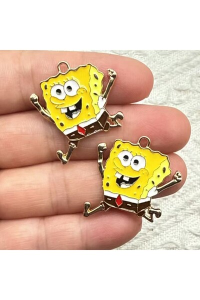 Choice1 orange 10PCS Cartoon Anime Animal Alloy Enamel Pendant Colorful Dangl...
