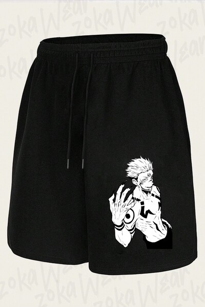 ZOKAWEAR Unisex Jujutsu Kaisen Sukuna Ryomen V4 Design Printed Shorts