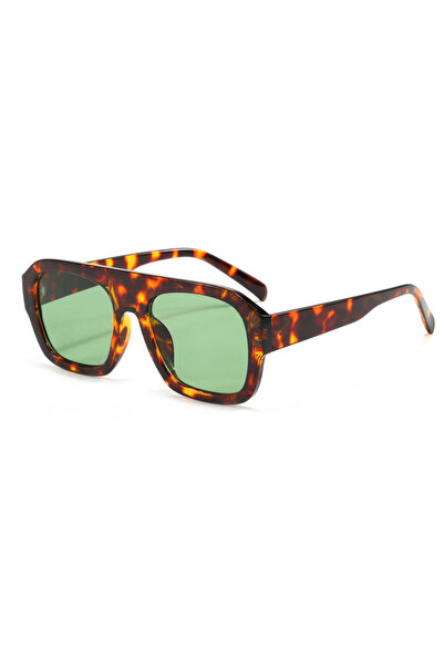 Choice8 leopard green Classic Rectangular Large Frame Sunglasses Women Fashio...