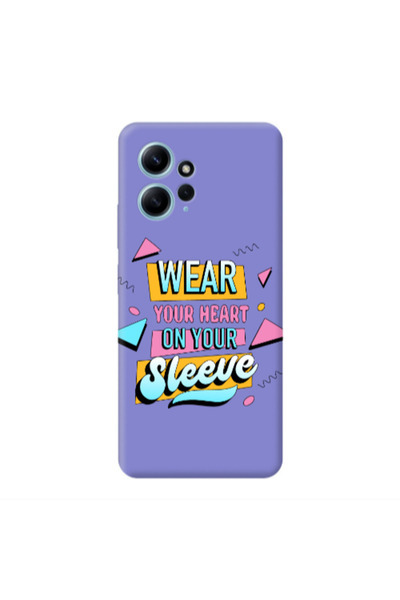 Other Xiaomi Redmi Note 12 4G Wear Your Heart Purple Colored Silicone TPU Θήκη