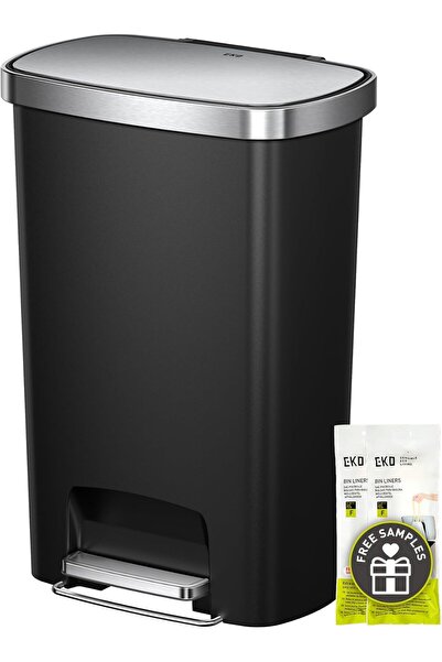 EKO Hana Select 13.2 Gallon / 50L Step Trash Can, Large Plastic Kitchen Trash...