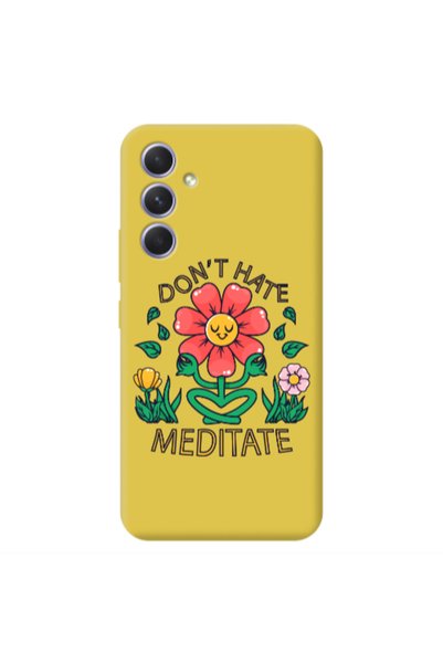 Other Samsung A35 Meditate Yellow Colored Silicone TPU Θήκη