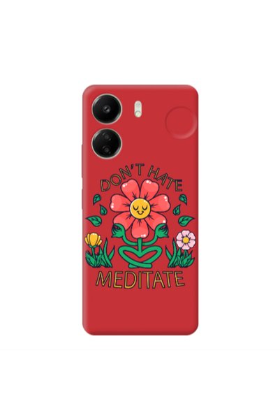 Other Xiaomi Redmi 13C Meditate Red Colored Silicone TPU Θήκη