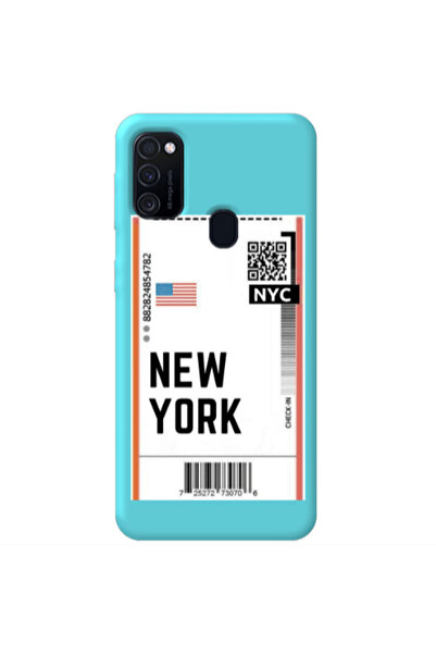 Other Samsung M21 New York NYC Turquoise Colored Silicone TPU Θήκη