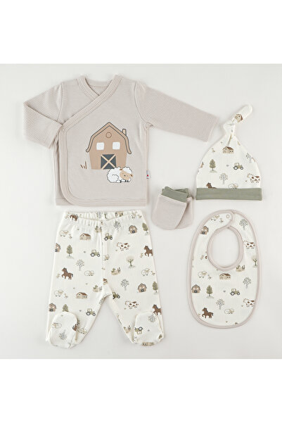 Mother Love 100% Organic Cotton 5-Piece Hospital-Issued Newborn Baby Clothing...