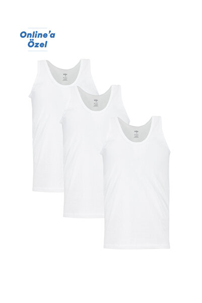 Kiğılı 3-Piece Classic 100% Cotton Undershirt Set