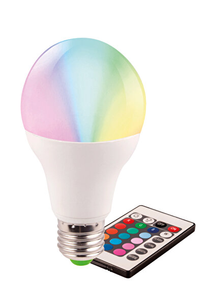 Total Green Bec LED EVO17 A60 5W E27 RGB Telecomandă