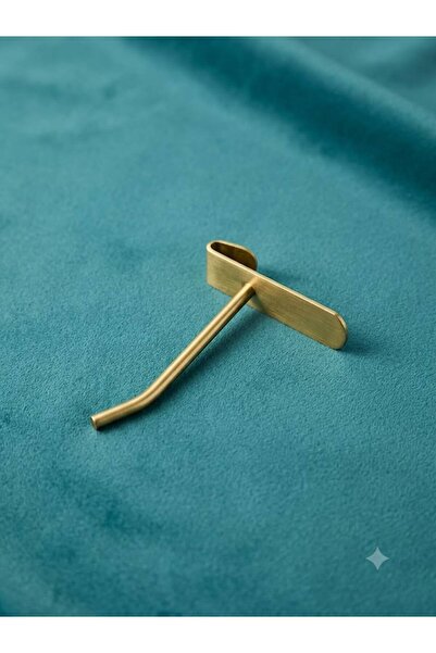 özlüce raf 10 lu Adet Tele Geçme Kanca Çubuk 15cm Gold Boyalı