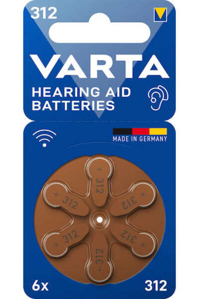 Varta Μπαταρίες ακουστικών βαρηκοΐας 312 1.45V 6 τεμάχια