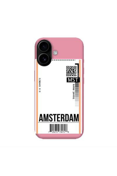 Other Apple Iphone 16 plus Amsterdam Travel More Pink Colored Silicone TPU Θήκη